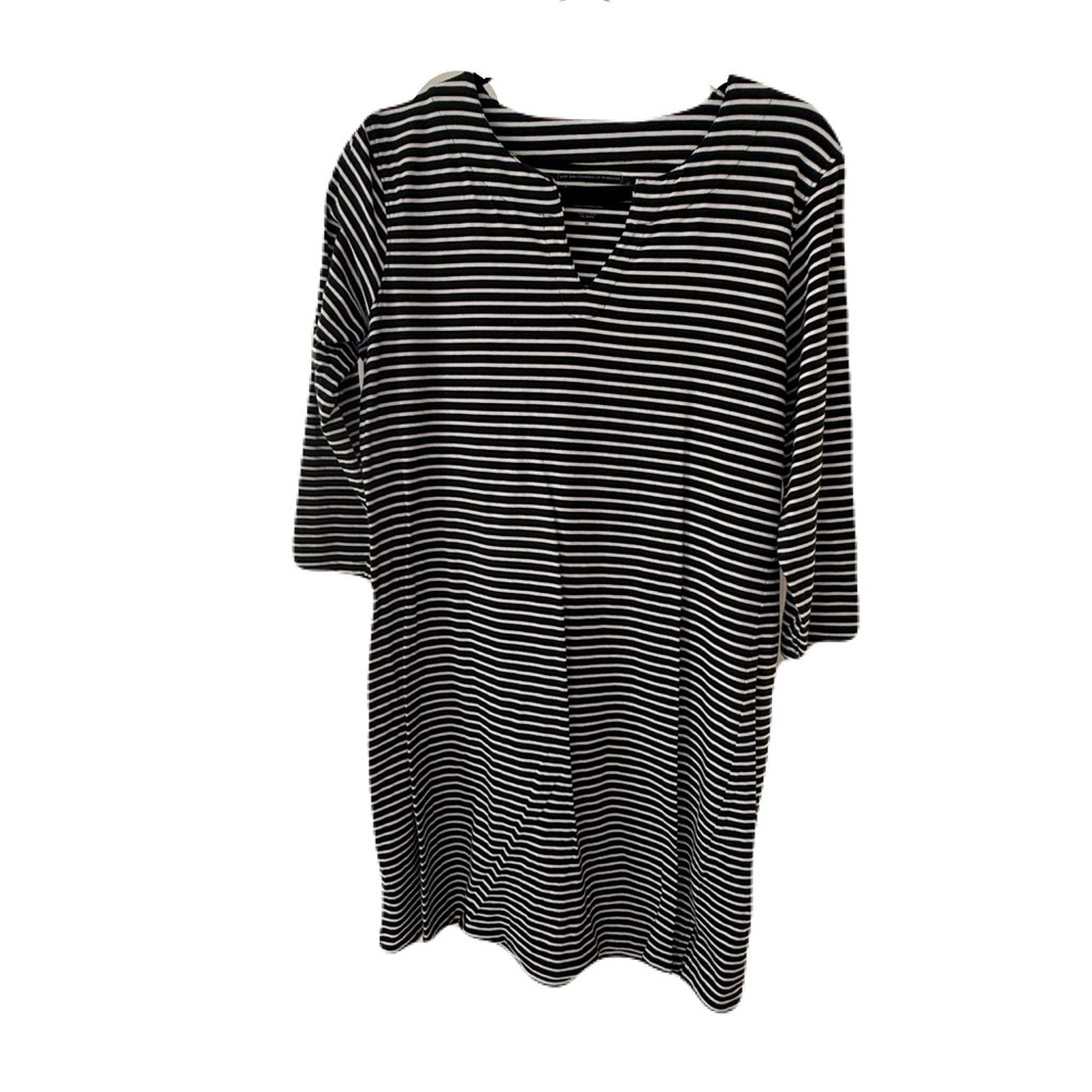 Coolibar Black and White Striped Tunic UV PROTECTION